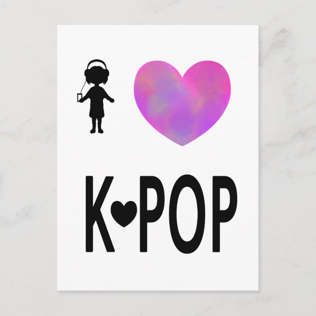I love K-pop Postcard (Front)