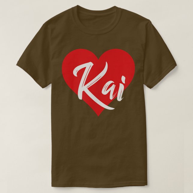 I Love Kai First Name Tshirt I Heart Named  (Design Front)