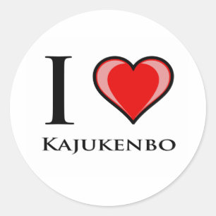 I Love Kajukenbo Classic Round Sticker