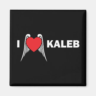 I Love Kaleb Square Magnet