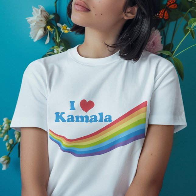 I Love Kamala Cute Election Rainbow Women's Tri-Blend Shirt (Creator Uploaded)