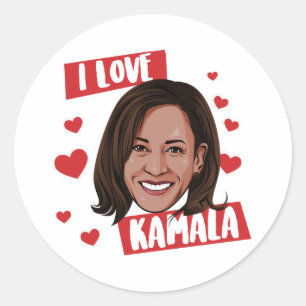 I Love Kamala Harris 2020 Classic Round Sticker