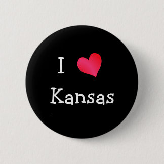 I Love Kansas 6 Cm Round Badge