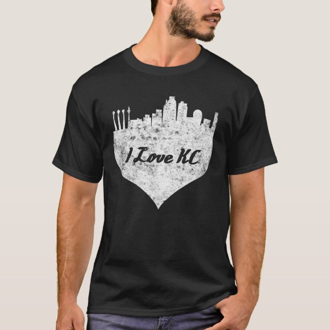 I love kansas city skyline kansas city heart T-Shirt (Front)