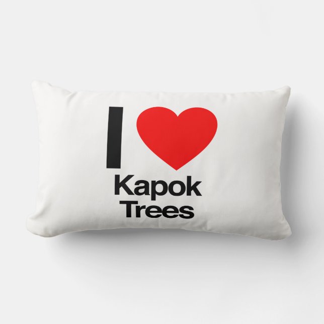i love kapok trees lumbar cushion (Front)