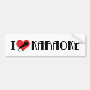 I Love Karaoke Bumper Sticker