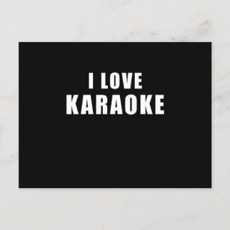 I love Karaoke - singing Gift Postcard