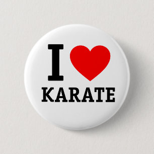 I Love Karate 6 Cm Round Badge