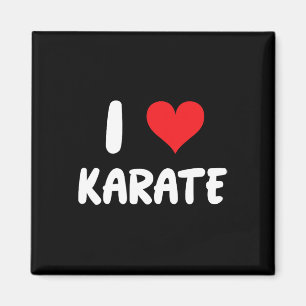 I Love Karate - Heart - Martial Arts  Magnet