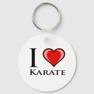 I Love Karate Key Ring