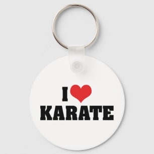 I Love Karate Keychain