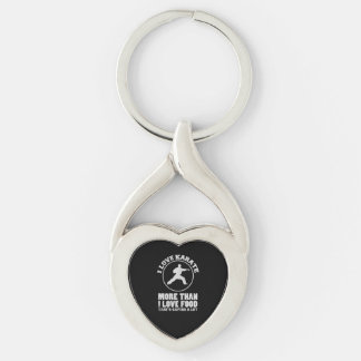 I Love Karate More Than I Love Food Gift Key Ring