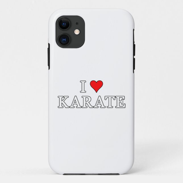 I Love Karate Phone Case (Back)