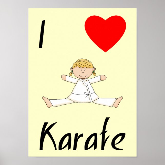 I Love Karate Poster (Front)