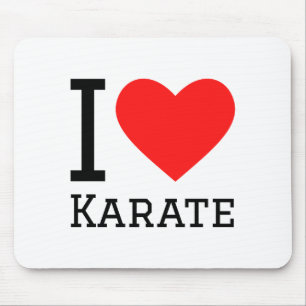 I Love Karate T Shirt Mouse Pad