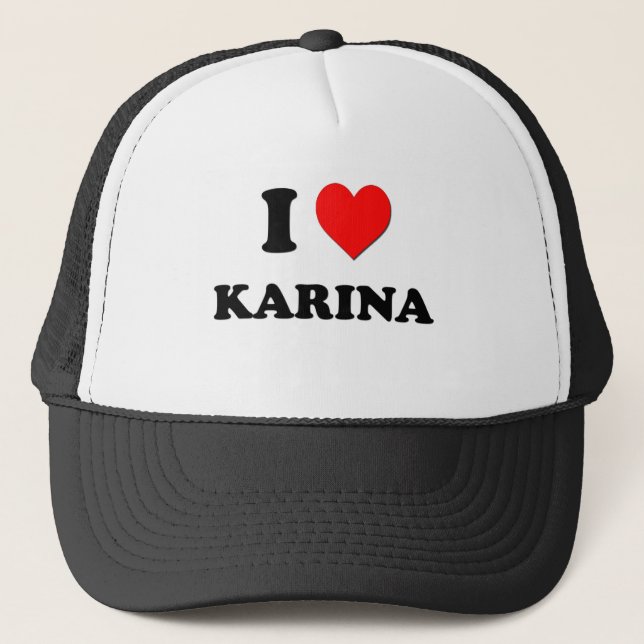 I Love Karina Trucker Hat (Front)
