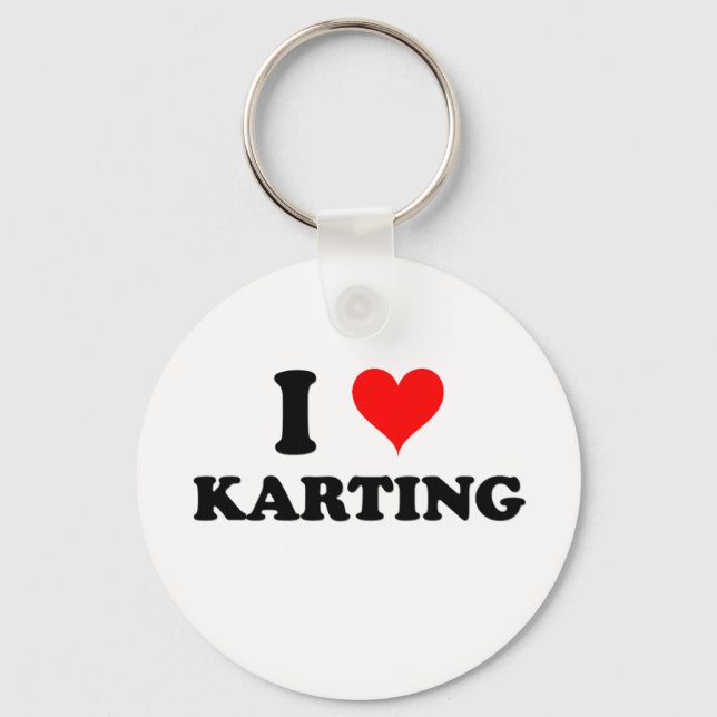 I Love Karting Key Ring (Front)