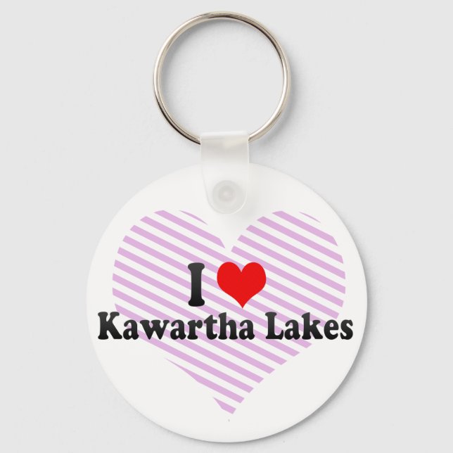 I Love Kawartha Lakes, Canada Key Ring (Front)