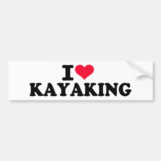 I love Kayaking Bumper Sticker (Front)