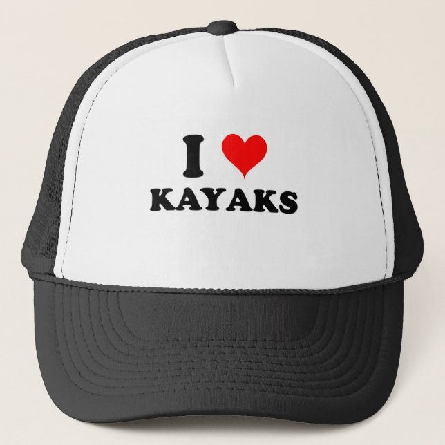 I Love Kayaks Trucker Hat (Front)