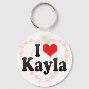I Love Kayla Key Ring