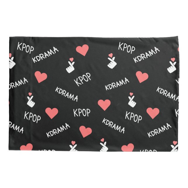 I Love KDramas and KPOP! Pillowcase (Back)
