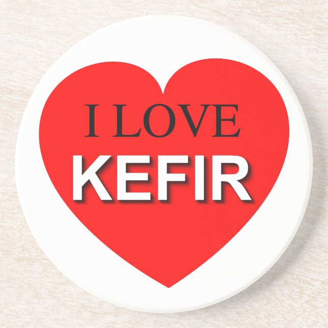 I Love Kefir Coaster (Front)
