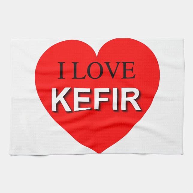 I Love Kefir Tea Towel (Horizontal)