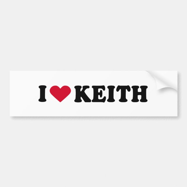 I LOVE KEITH BUMPER STICKER (Front)