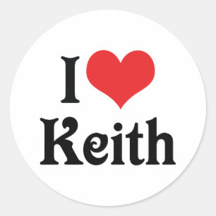 I Love Keith Classic Round Sticker