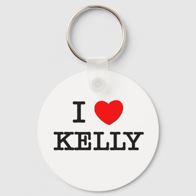 I Love Kelly Key Ring (Front)
