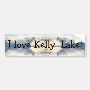 I love Kelly  Lake Sunset Collage Bumper Sticker