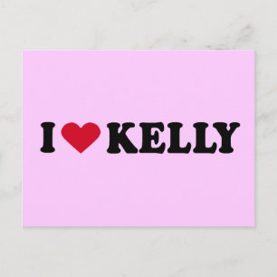 I LOVE KELLY POSTCARD