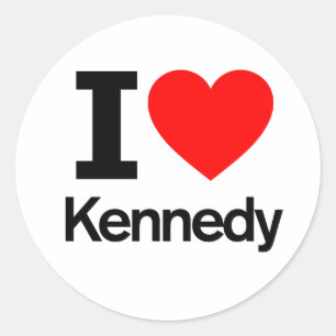 I love Kennedy Classic Round Sticker