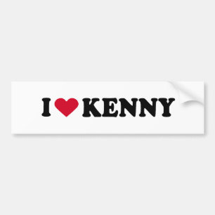 I LOVE KENNY BUMPER STICKER