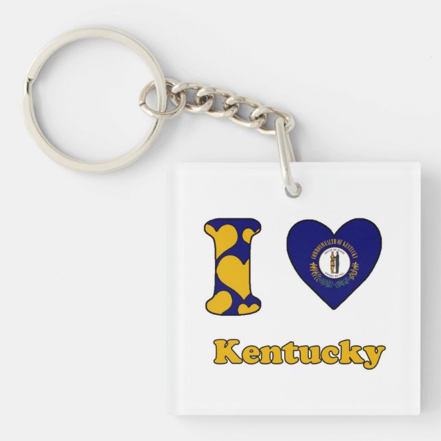 I love Kentucky Key Ring (Front)