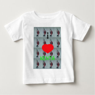 I Love Kenya Art Print Baby T-Shirt