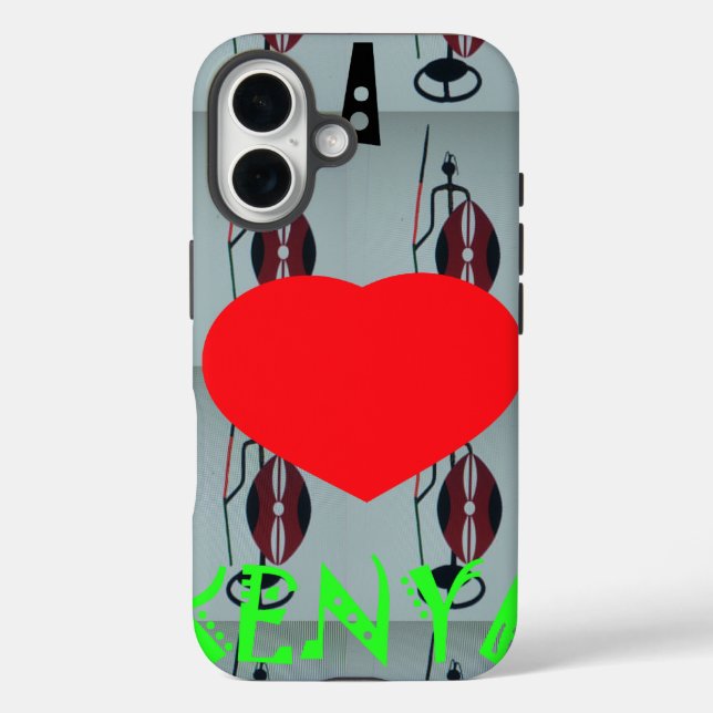 I Love Kenya Art Print Case-Mate iPhone Case (Back)