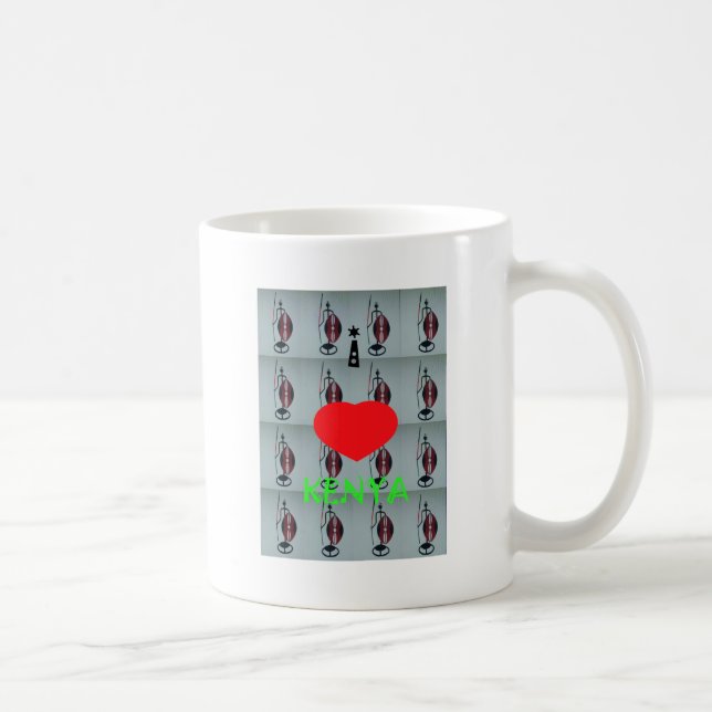 I Love Kenya Art Print Coffee Mug (Right)