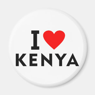 I love Kenya country like heart travel tourism Magnet