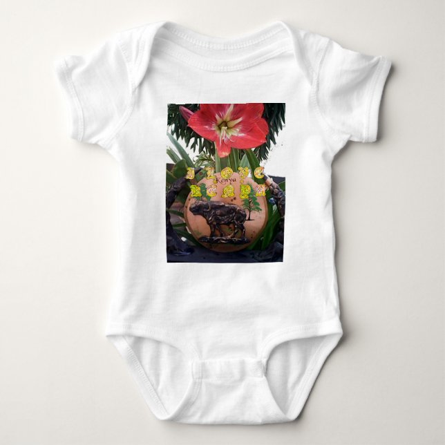 I Love kenya Hakuna Matata gifts Baby Bodysuit (Front)
