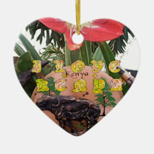 I Love kenya Hakuna Matata gifts Ceramic Tree Decoration