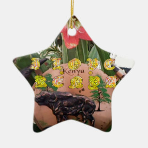 I Love kenya Hakuna Matata gifts Ceramic Tree Decoration