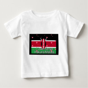 I Love Kenya Hakuna Matata   Heartfelt Heritage Ar Baby T-Shirt