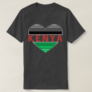 I Love Kenya, Kenyan Heart T-Shirt