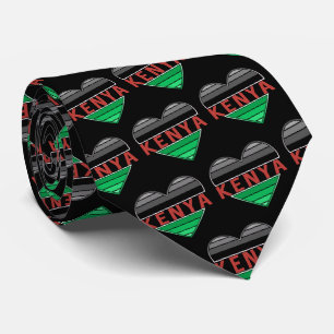 I Love Kenya, Kenyan Heart T-Shirt Tie