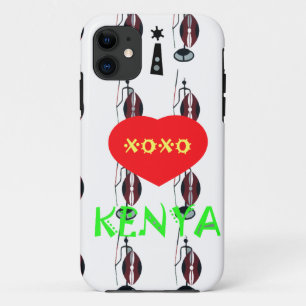 I Love Kenya Maasai Art Print Case-Mate iPhone Case