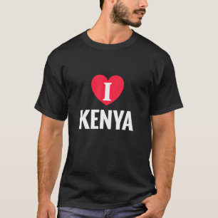 I Love Kenya Patriotic Home Country Travel T-Shirt