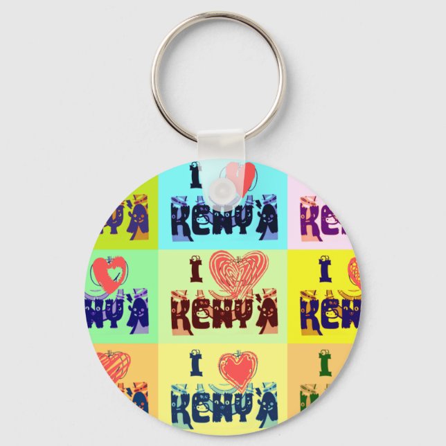 I love Kenya.png Key Ring (Front)
