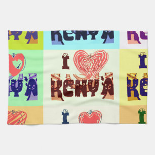 I love Kenya.png Tea Towel